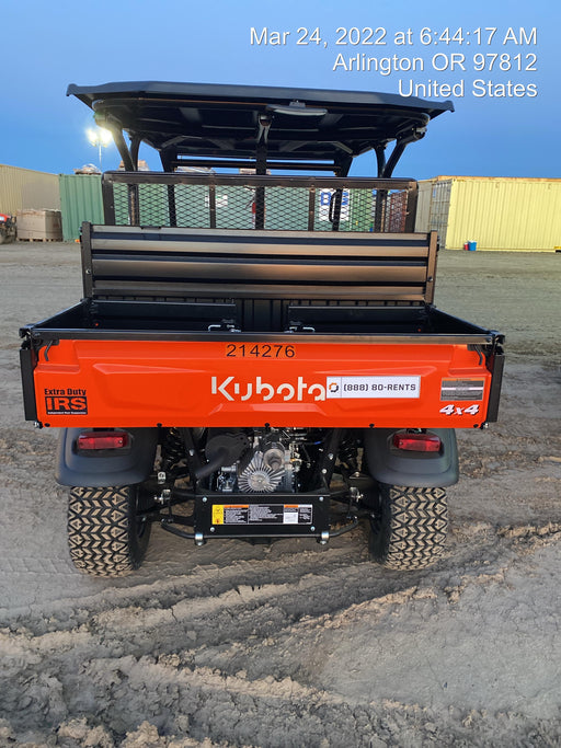 2022 Kubota RTV-X1140W-H Plastic Canopy, Windshield Acrylic Clear, LED Strobe Light, Wire Harness Kit, Back up Alarm