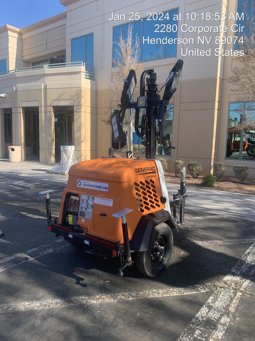 2023 Generac MLT2 Diesel, Flex Switch 120V Input, Powerzone Controller, 
(4) 320W LED Lights, 4kW Generator, 39.9 Gal Fuel Tank, 2" Ball, T3