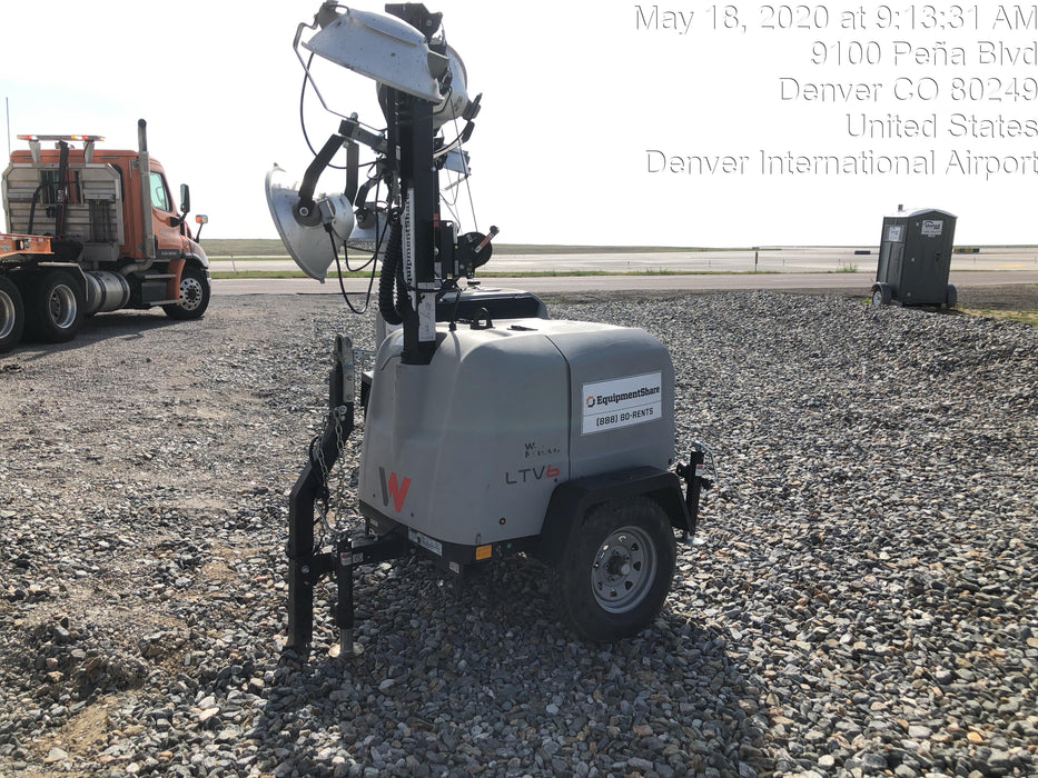 2018 Wacker Neuson LTV6L-MH Wacker Neuson LTV6L Mobile Light Tower w/Fuel Level Sensor Installed