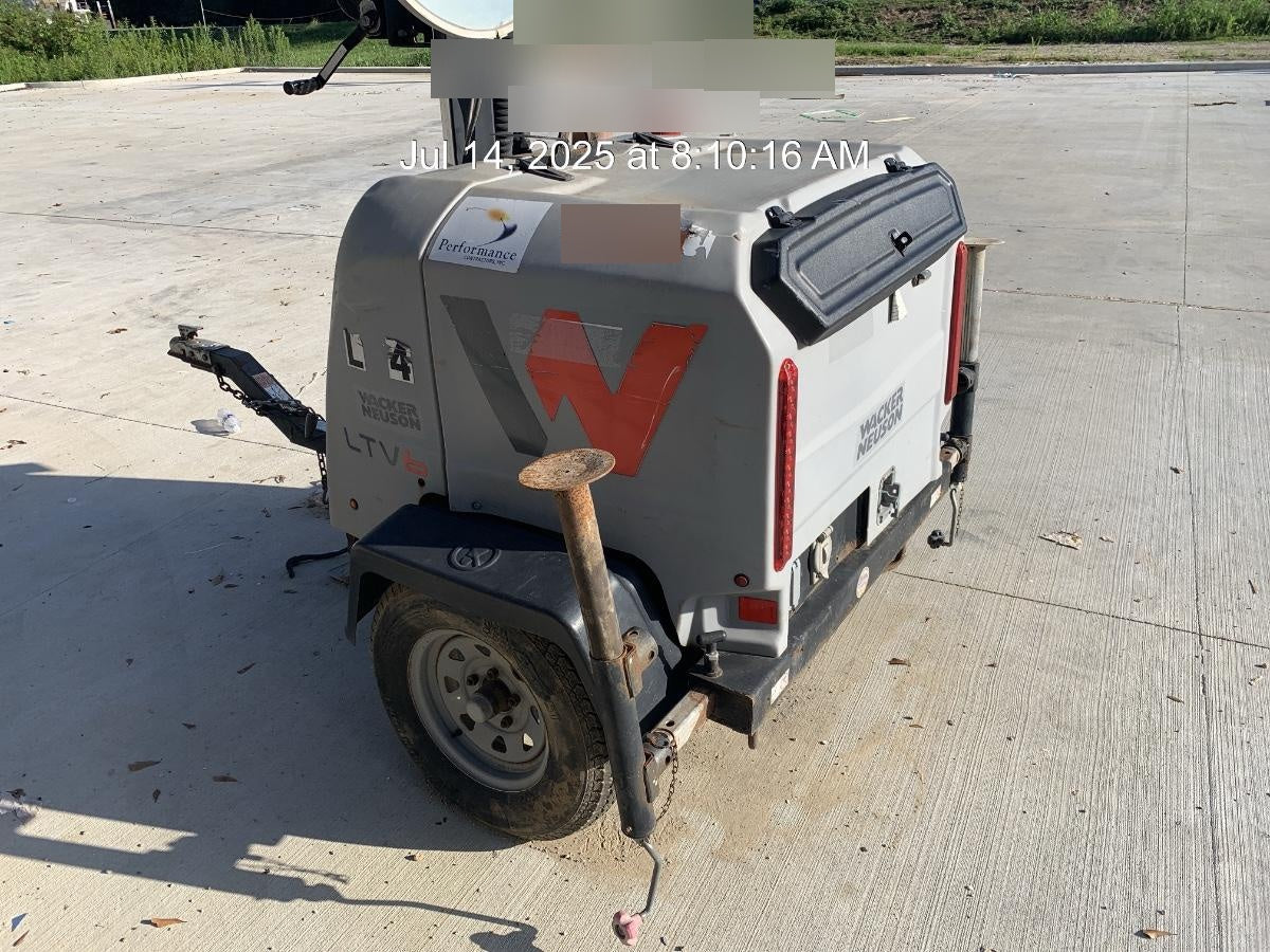 2019 Wacker Neuson LTV6L-MH Wacker Neuson LTV6L Mobile Light Tower w/Fuel Level Sensor Installed