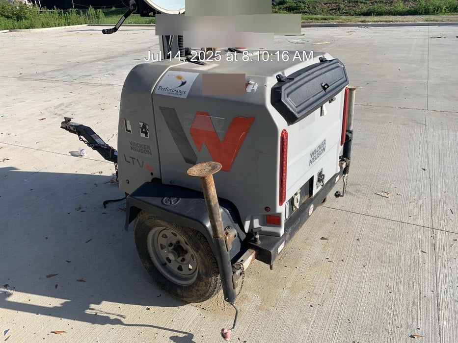 2019 Wacker Neuson LTV6L-MH Wacker Neuson LTV6L Mobile Light Tower w/Fuel Level Sensor Installed