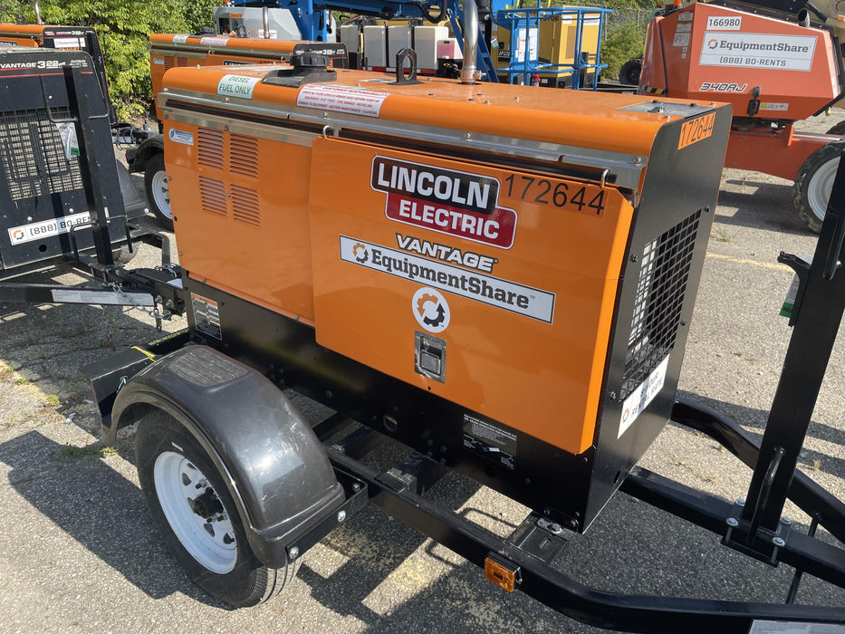 2021 Lincoln Electric Vantage 322 Vantage 322 Ready Pak 3 w/ Decals, ORANGE (includes trailer, cable rack, fender light kit) NO Telematics