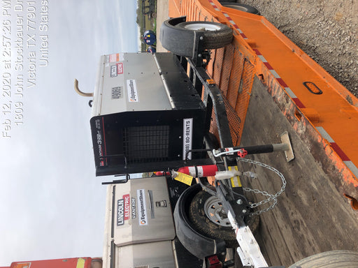 2019 Lincoln Electric Vantage 322 Ready-Pak 3, Two Wheel Trailer, Fender and Light Kit, Cable Rack