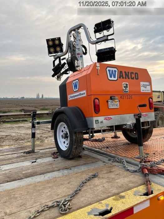 2024 Wanco WLTT-4MM4K Diesel, Deep Sea Controller, Shore Power Plug, Auto Start, (4) 350W LED Floodlights, 4kW Generator, 60 Gal Fuel Tank, 2" Ball, T3