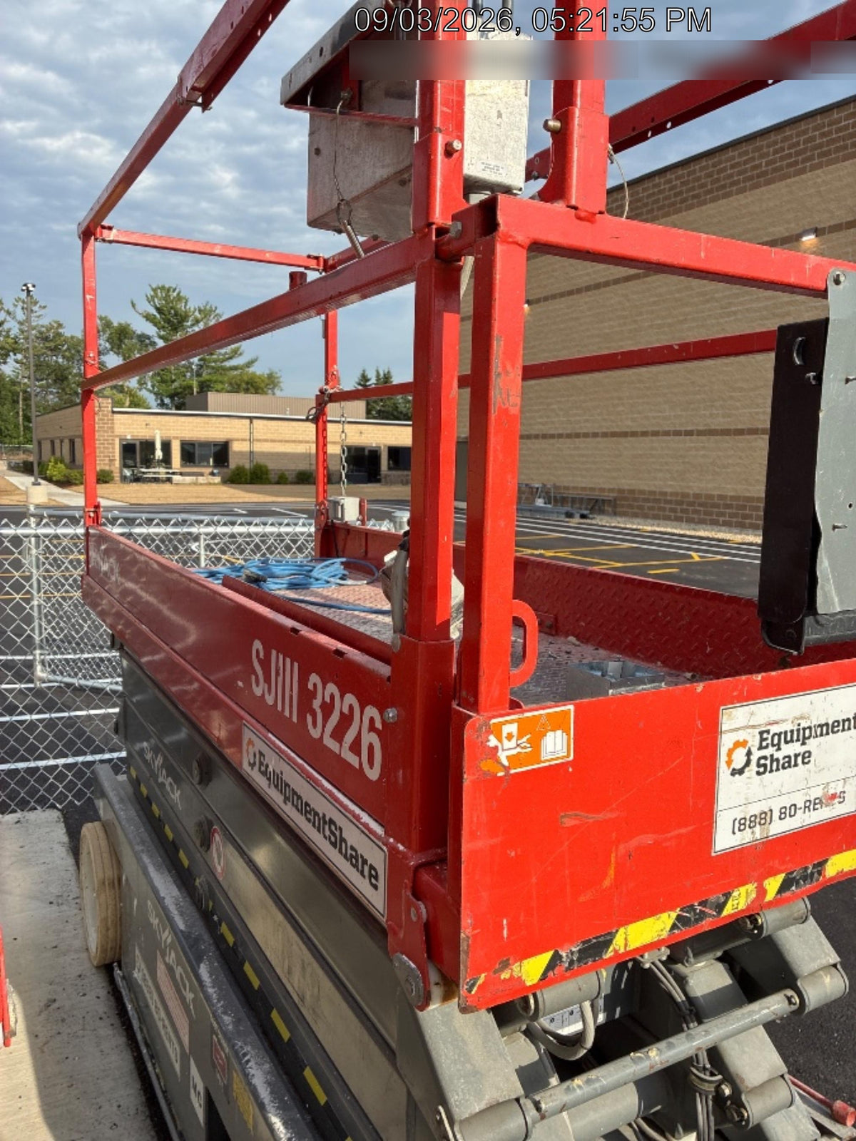 2017 Skyjack SJIII-3226 Standard Rental Specs