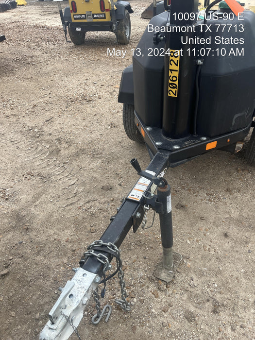 2022 Allmand NLV3GR (4) LED Light Fixture 350W, 23' Vertical Mast, 3kW Prime, Towable, Deep Sea L401, Leveling Jacks, Yanmar T4F 5.8hp