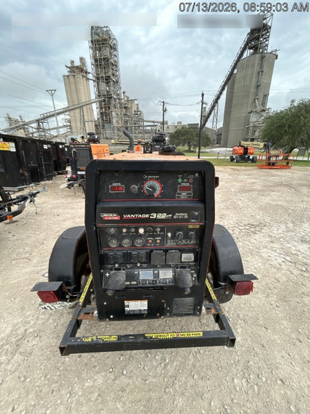 2021 Lincoln Electric Vantage 322 Vantage 322 Ready Pak 3 w/ Decals, ORANGE (includes trailer, cable rack, fender light kit) NO Telematics