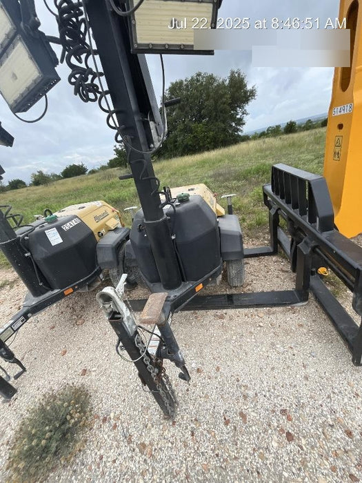 2022 Allmand NLV3GR (4) LED Light Fixture 350W, 23' Vertical Mast, 3kW Prime, Towable, Deep Sea L401, Leveling Jacks, Yanmar T4F 5.8hp