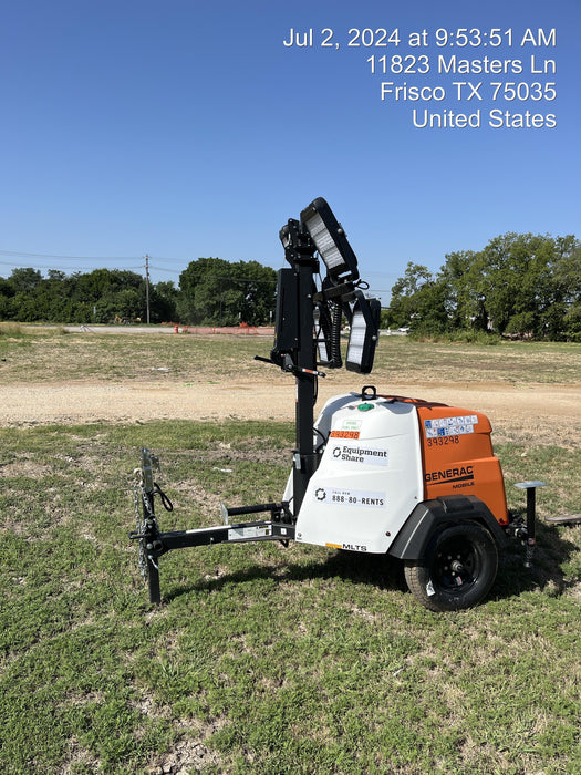 2024 Generac MLT2 Diesel, Flex Switch 120V Input, Powerzone Controller, 
(4) 320W LED Lights, 4kW Generator, 39.9 Gal Fuel Tank, 2" Ball, T3