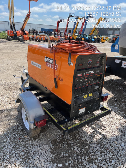 2022 Lincoln Electric LE400 Kubota V1505, Trlr, Cable Rack, Light Kit, ES Decals, T3