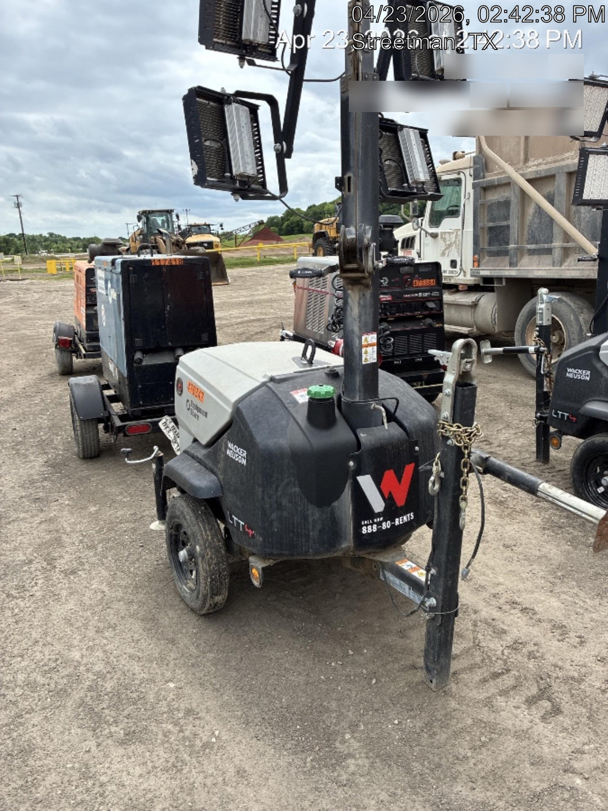 2024 Wacker Neuson LTT4 Diesel, Kohler KDW702, Deep Sea Controller, Auto Start, LED 320W, Bypass Outlet, T3