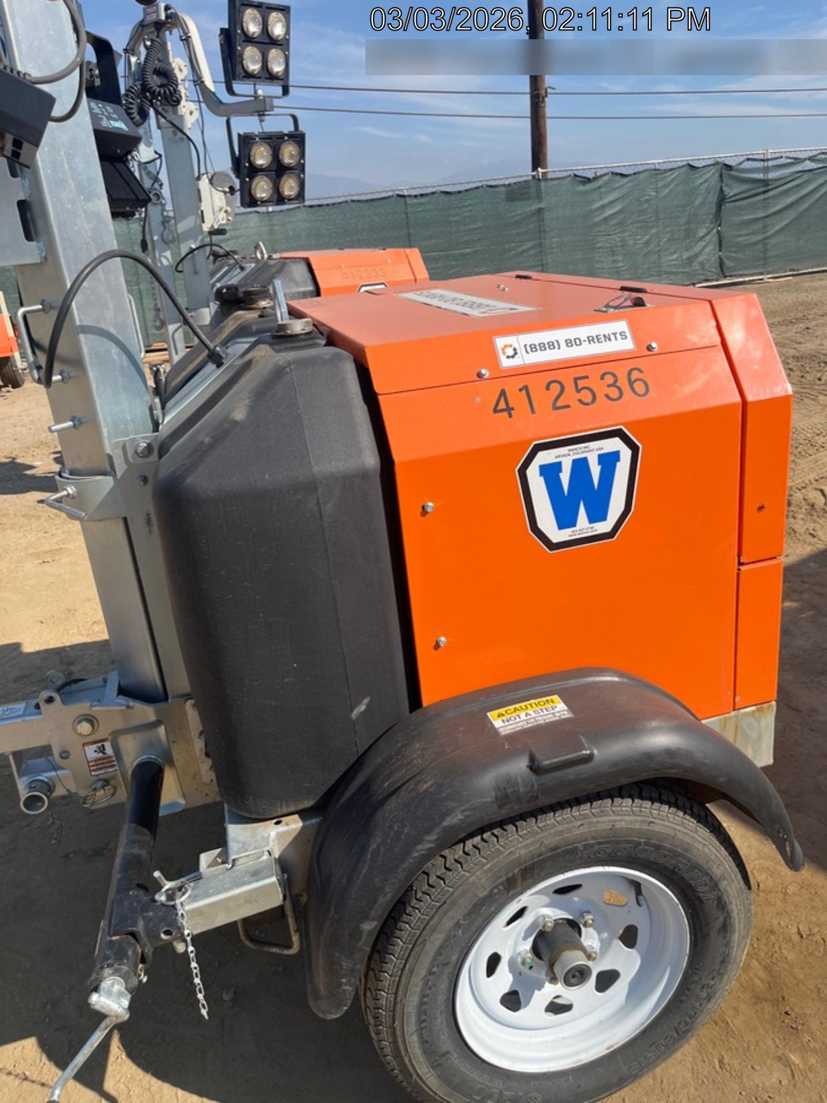 2024 Wanco WLTT-4MM4K Diesel, Deep Sea Controller, Shore Power Plug, Auto Start, (4) 350W LED Floodlights, 4kW Generator, 60 Gal Fuel Tank, 2" Ball, T3