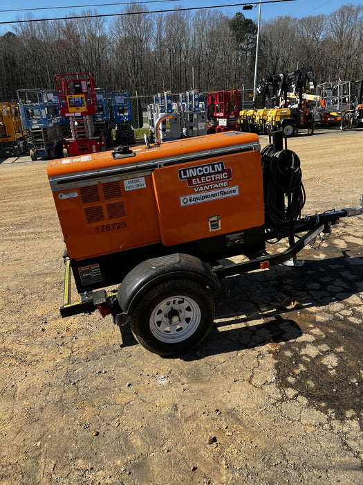 2021 Lincoln Electric Vantage 322 Vantage 322 Ready Pak 3 w/ Decals, ORANGE (includes trailer, cable rack, fender light kit) NO Telematics