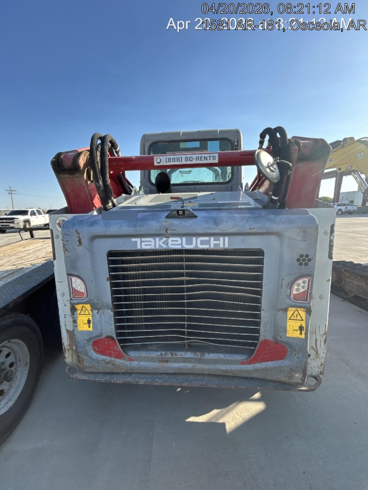 2018 Takeuchi TL12V2C Takeuchi TL12V2C Cab Skid Steer Track Loader, 80" HD dirt bucket with 9 teeth