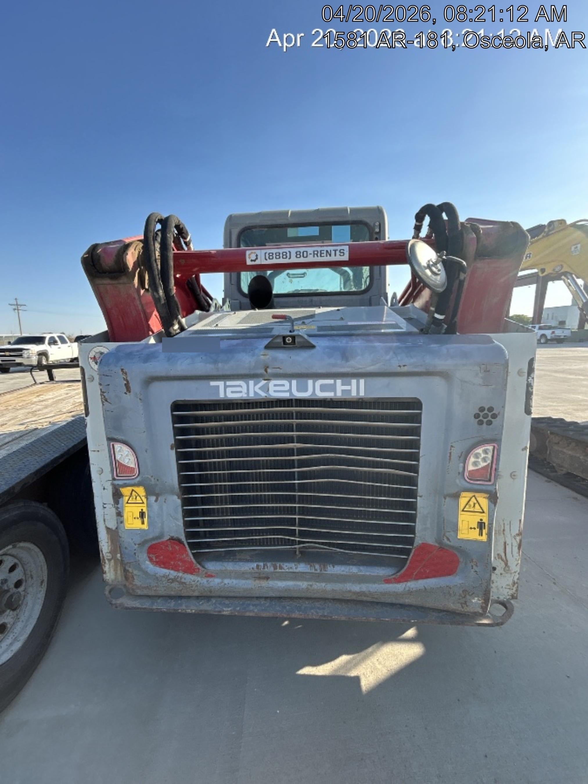 2018 Takeuchi TL12V2C Takeuchi TL12V2C Cab Skid Steer Track Loader, 80" HD dirt bucket with 9 teeth