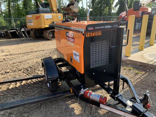 2021 Lincoln Electric Vantage 322 Vantage 322 Ready Pak 3 w/ Decals, ORANGE (includes trailer, cable rack, fender light kit) NO Telematics