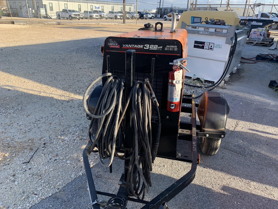 2021 Lincoln Electric Vantage 322 Vantage 322 Ready Pak 3 w/ Decals, ORANGE (includes trailer, cable rack, fender light kit) NO Telematics