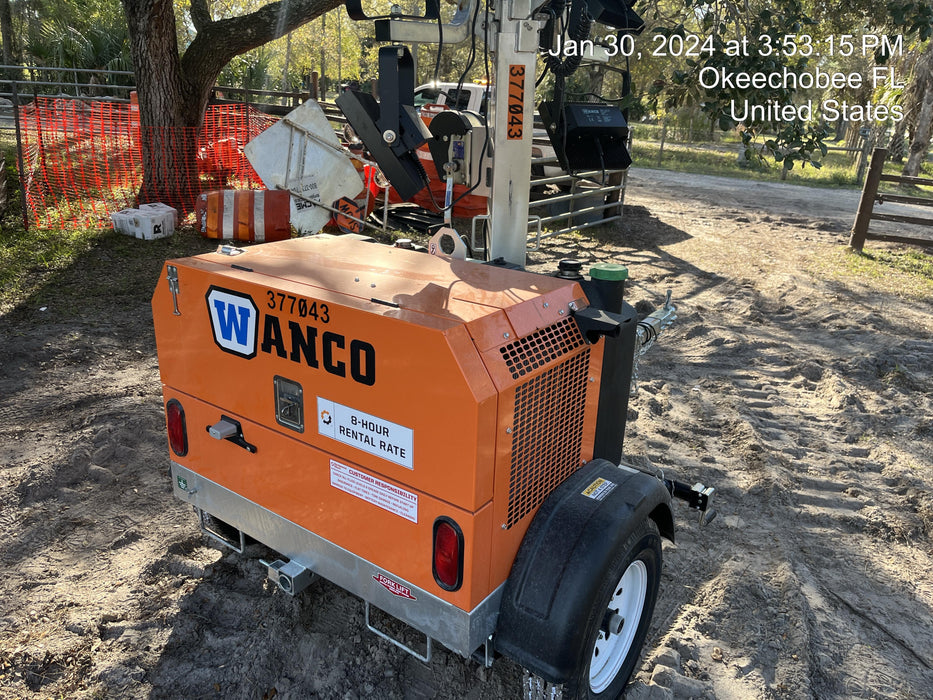 2023 Wanco WLTT-4MM4K Diesel, Deep Sea Controller, Shore Power Plug, Auto Start, (4) 350W LED Floodlights, 4kW Generator, 60 Gal Fuel Tank, 2" Ball, T3