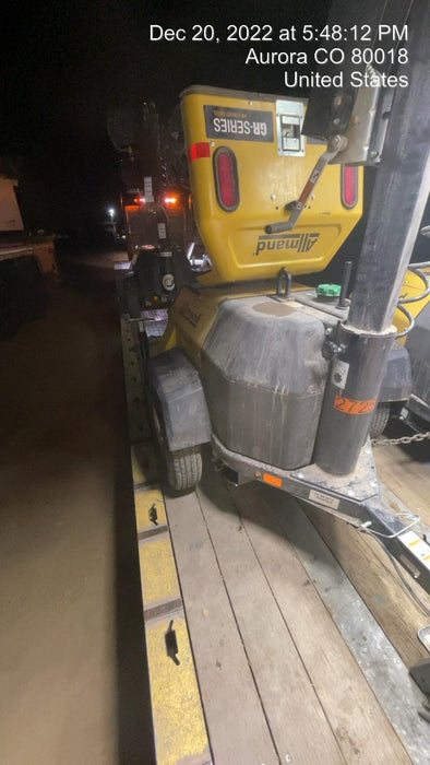 2022 Allmand NLV3GR (4) LED Light Fixture 350W, 23' Vertical Mast, 3kW Prime, Towable, ES Decals, T3