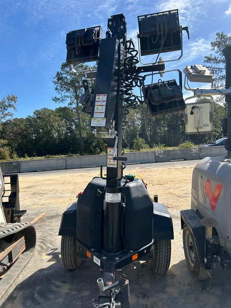 2021 Allmand NLV3GR (4) LED Light Fixture 350W, 23' Vertical Mast, 3kW Prime, Towable, Deep Sea L401, Leveling Jacks, Yanmar T4F 5.8hp
