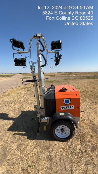 2024 Wanco WLTT-4MM4K Diesel, Deep Sea Controller, Shore Power Plug, Auto Start, (4) 350W LED Floodlights, 4kW Generator, 60 Gal Fuel Tank, 2" Ball, T3