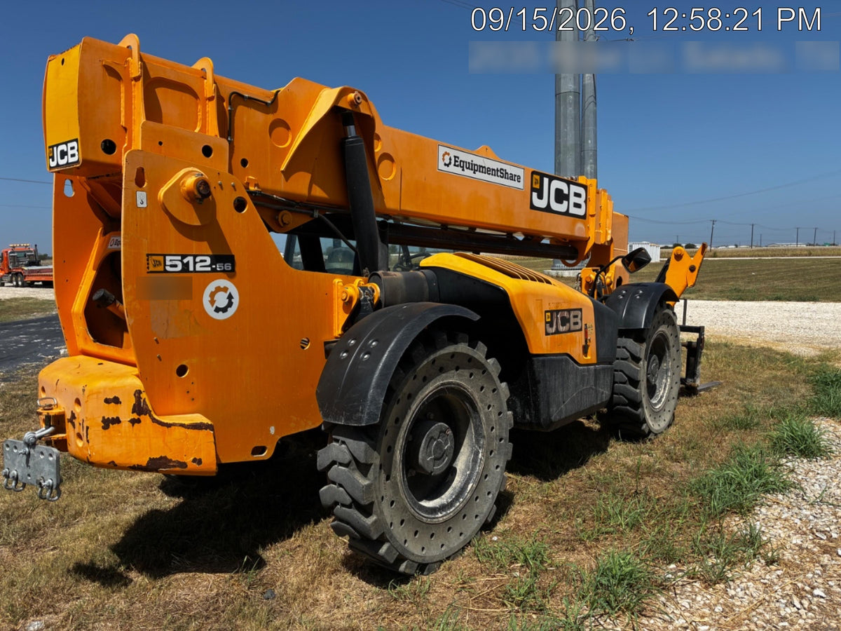 2020 JCB 512-56 Canopy, 74Hp, Solid Tires, Work Lights, Beacon, Aux Hydraulics, Back up Alarm, Lifting Eye, ES Decals