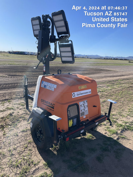 2024 Generac MLT2 Diesel, Flex Switch 120V Input, Powerzone Controller, 
(4) 320W LED Lights, 4kW Generator, 39.9 Gal Fuel Tank, 2" Ball, T3