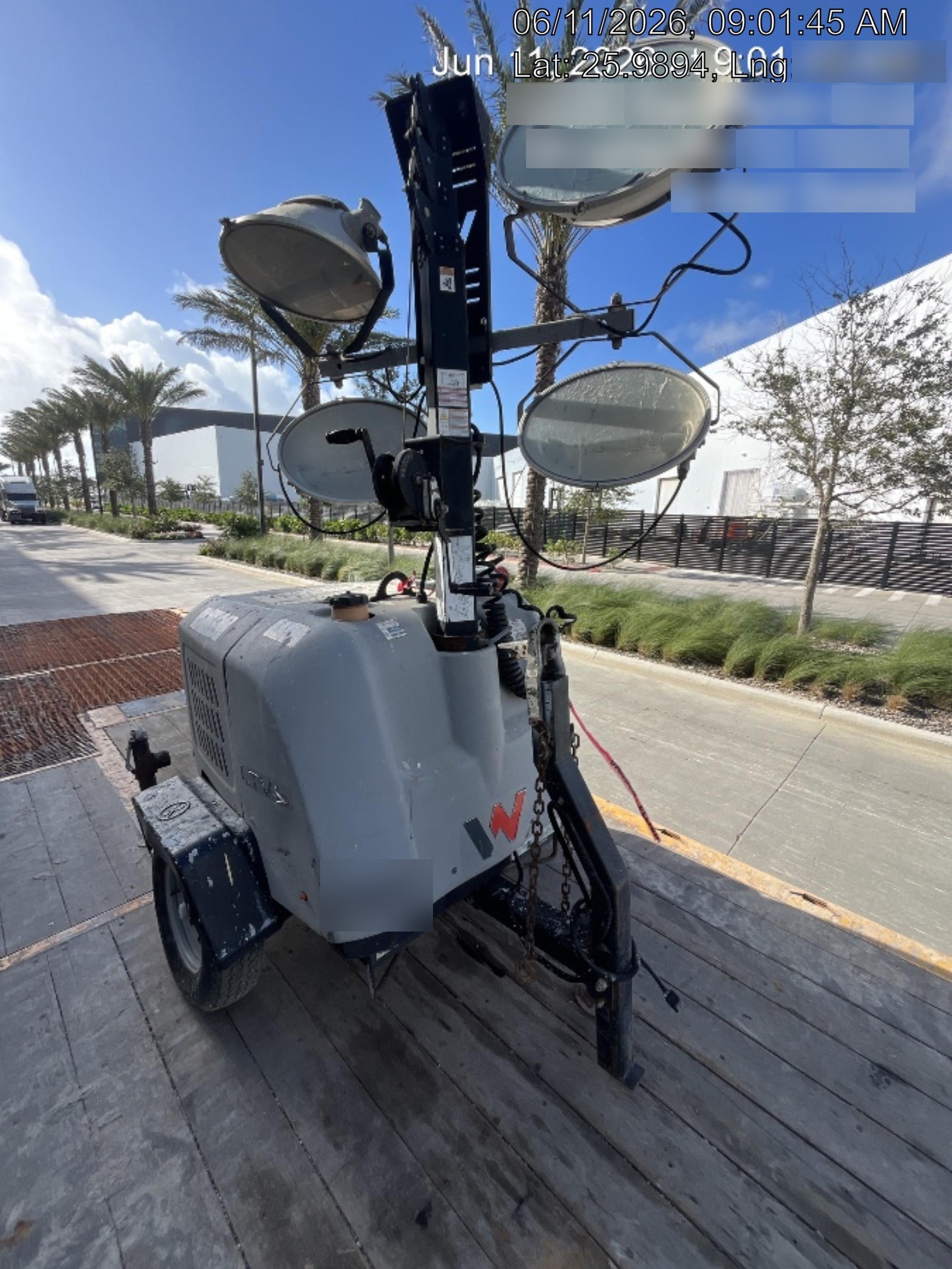 2018 Wacker Neuson LTV6K-MH Wacker Neuson LTV6K Mobile Light Tower w/Fuel Level Sensor Installed, Trailer VIN 5XFLV0416JM004545