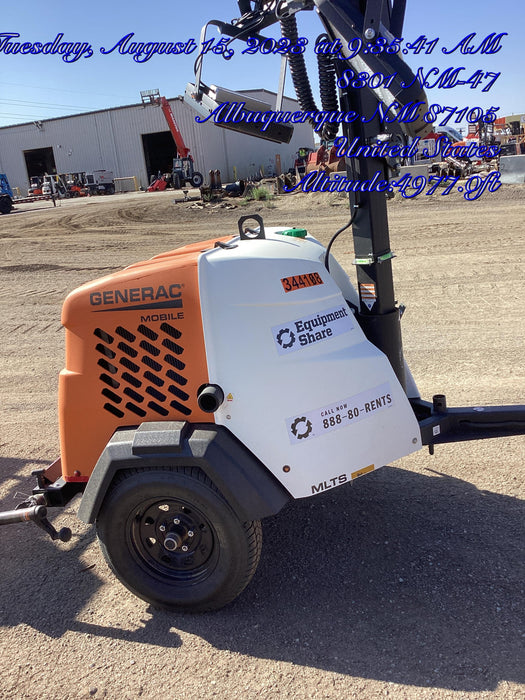 2023 Generac MLT2 Diesel, Flex Switch 120V Input, Powerzone Controller, (4) 320W LED Lights, 4kW Generator, 39.9 Gal Fuel Tank, 2" Ball, T3