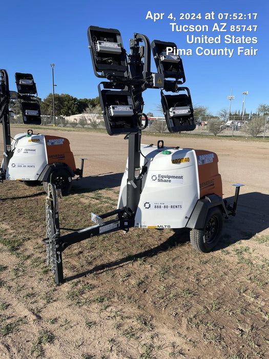 2024 Generac MLT2 Diesel, Flex Switch 120V Input, Powerzone Controller, 
(4) 320W LED Lights, 4kW Generator, 39.9 Gal Fuel Tank, 2" Ball, T3