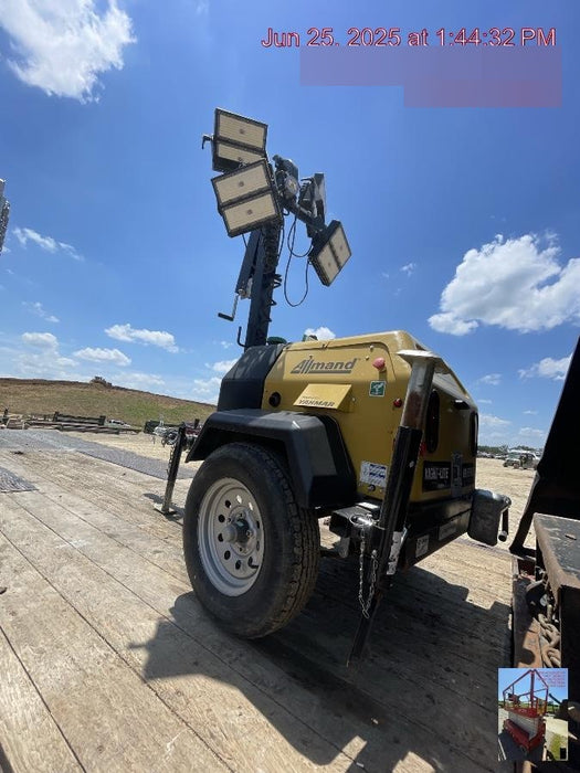 2022 Allmand NLV3GR (4) LED Light Fixture 350W, 23' Vertical Mast, 3kW Prime, Towable, ES Decals, T3