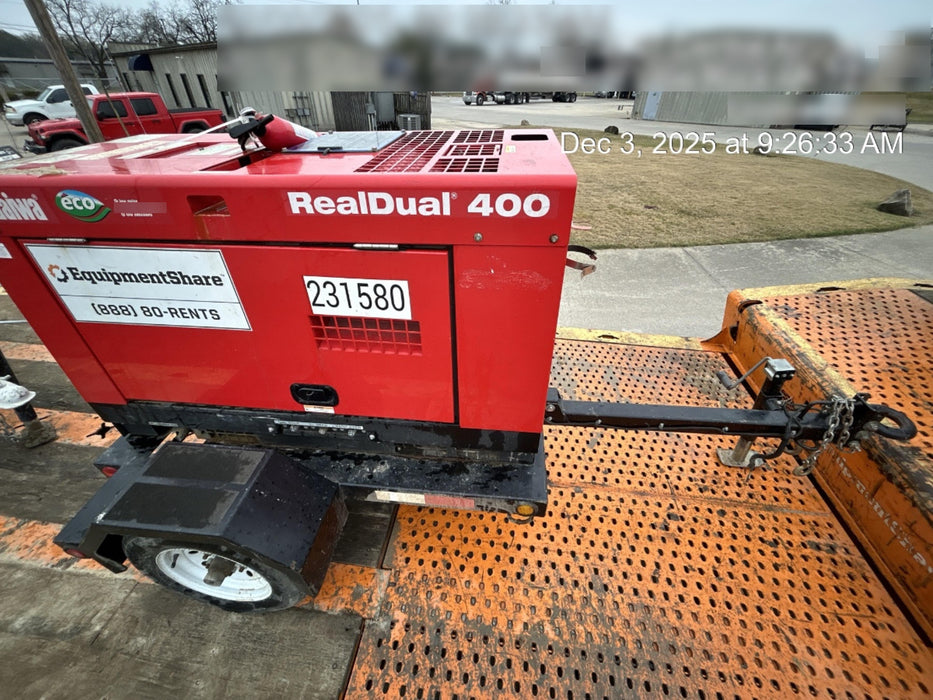 2022 Shindaiwa DGW400MDL Kubota D902 Engine, 23 HP, Dual Op Welder, Wire, Arc, Droop Stick, Tig, and CC Stick Functionality, Simulphase, 3 Phase and 1 Phase Gen Output, Single Axle NB Trlr, Slr Trckl Chrg 12V 12W, Fire Ext