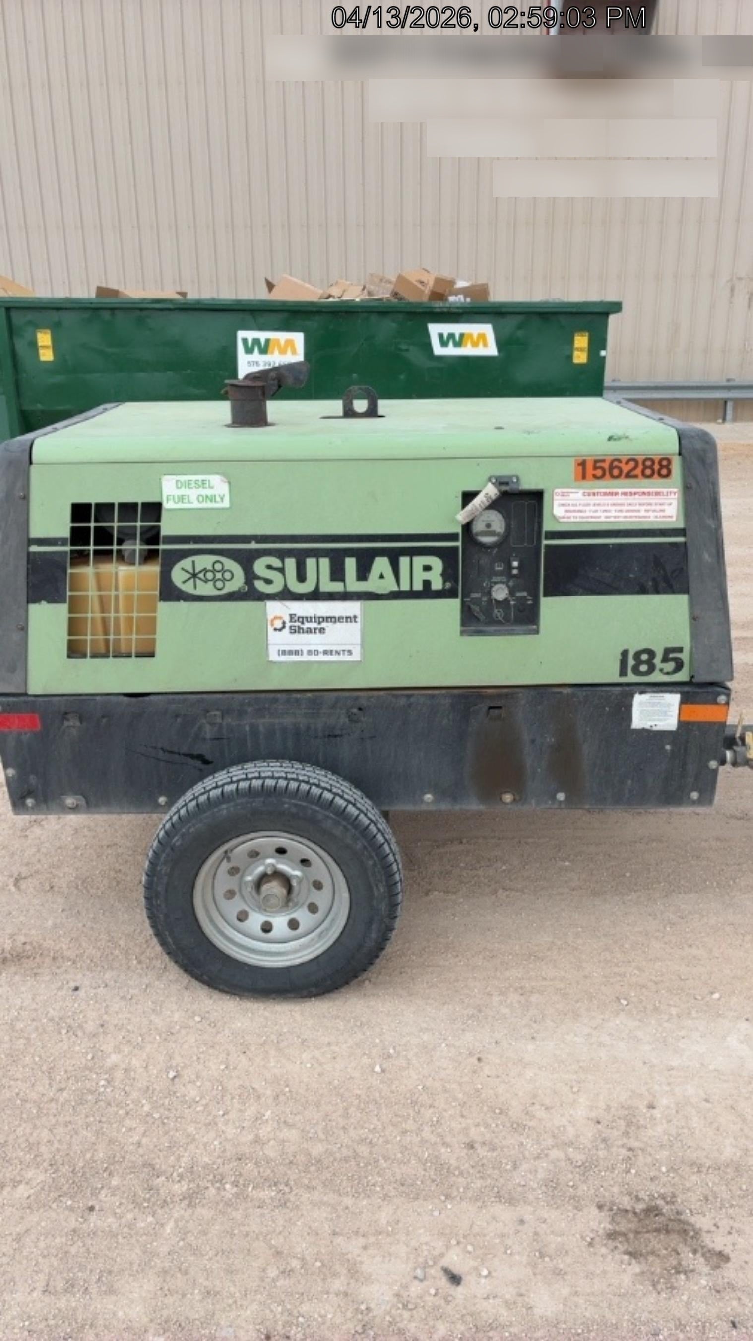 2021 SULLAIR 185D-DPQ KU4F