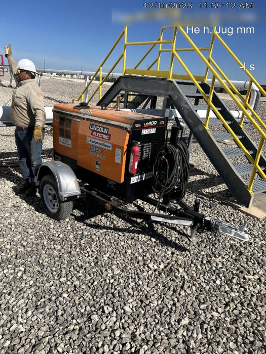 2022 Lincoln Electric LE400 Kubota V1505, Trlr, Cable Rack, Light Kit, ES Decals, T3