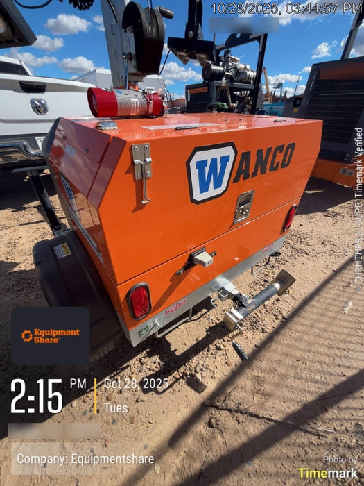 2024 Wanco WLTT-4MM4K Diesel, Deep Sea Controller, Shore Power Plug, Auto Start, (4) 350W LED Floodlights, 4kW Generator, 60 Gal Fuel Tank, 2" Ball, T3