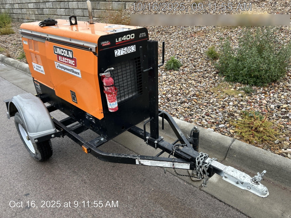 2022 Lincoln Electric LE400 Kubota V1505, Trlr, Cable Rack, Light Kit, ES Decals, T3