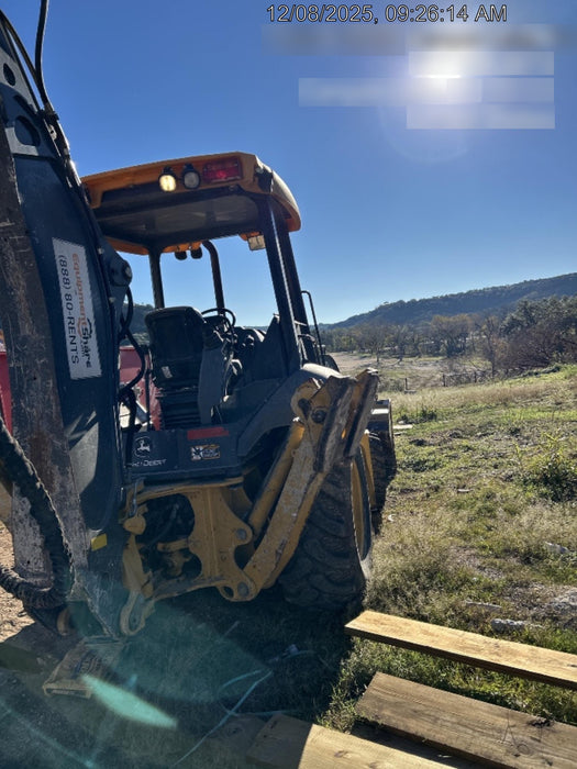 2019 John Deere 310LEP 4WD, Canopy, Standard dipper, ISO Controls, Rear Auxiliary Hydraulics, Manual QC, Buckets: 12”, 18”, and 24”, 5yr / 5,000hr Extended Powertrain and Hydraulics