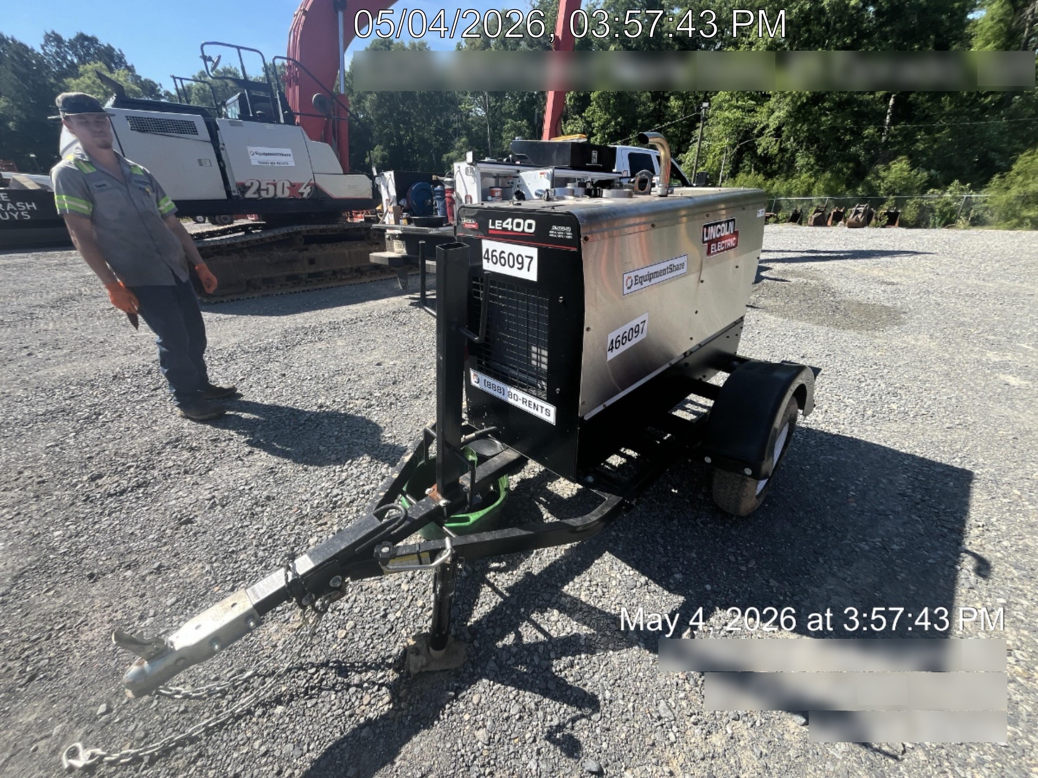 2024 Lincoln Electric LE400 Kubota V1505, Trlr, Cable Rack, Light Kit, ES Decals, T3