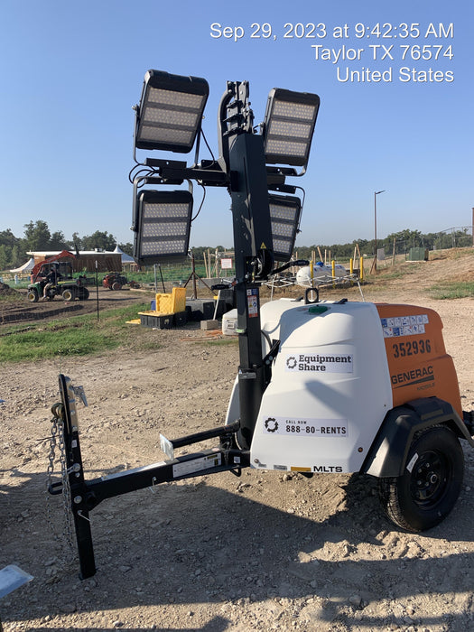 2023 Generac MLT2 Diesel, Flex Switch 120V Input, Powerzone Controller, (4) 320W LED Lights, 4kW Generator, 39.9 Gal Fuel Tank, 2" Ball, T3