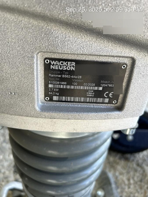 2025 WACKER NEUSON BS62-4Ab/28