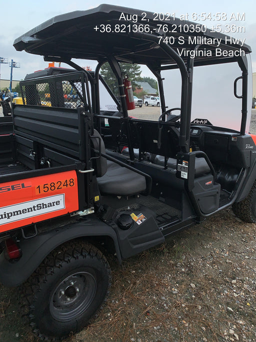 2021 Kubota RTV-X1140W-H Plastic Canopy, Windshield Acrylic Clear, LED Strobe Light, Wire Harness Kit, Back up Alarm
