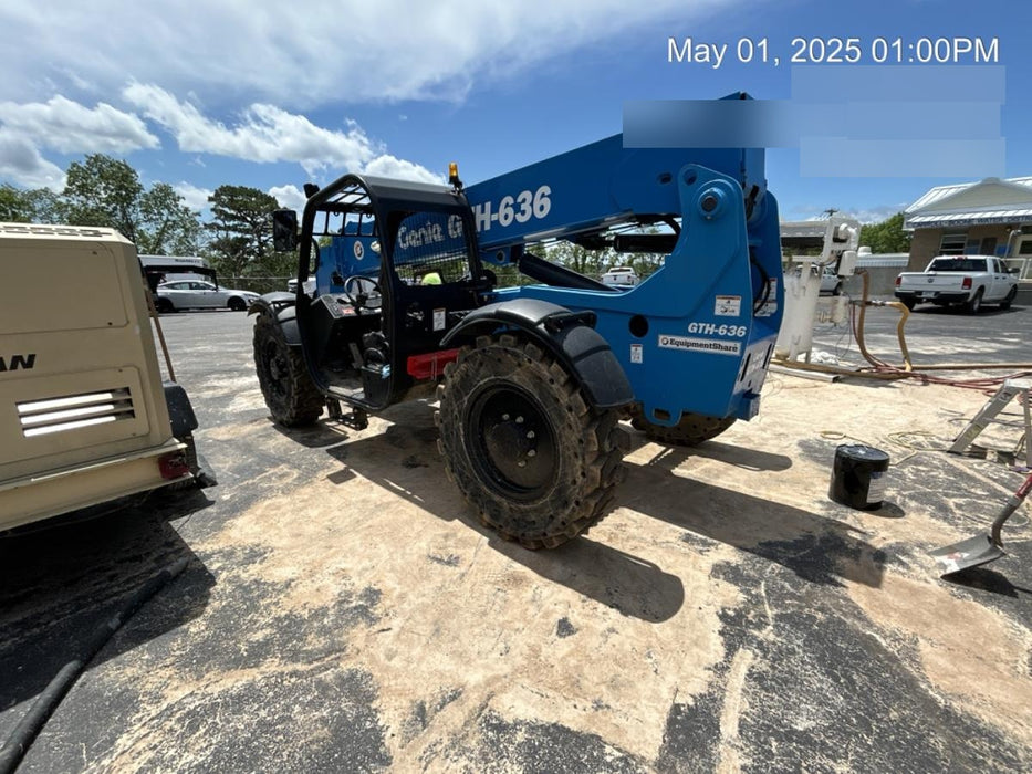 2018 Genie GTH-636 Genie GTH-636 w/Open ROPS, Work Lights, Solid Tires, RH Cab Mesh, Beacon, 48" Carriage and Forks