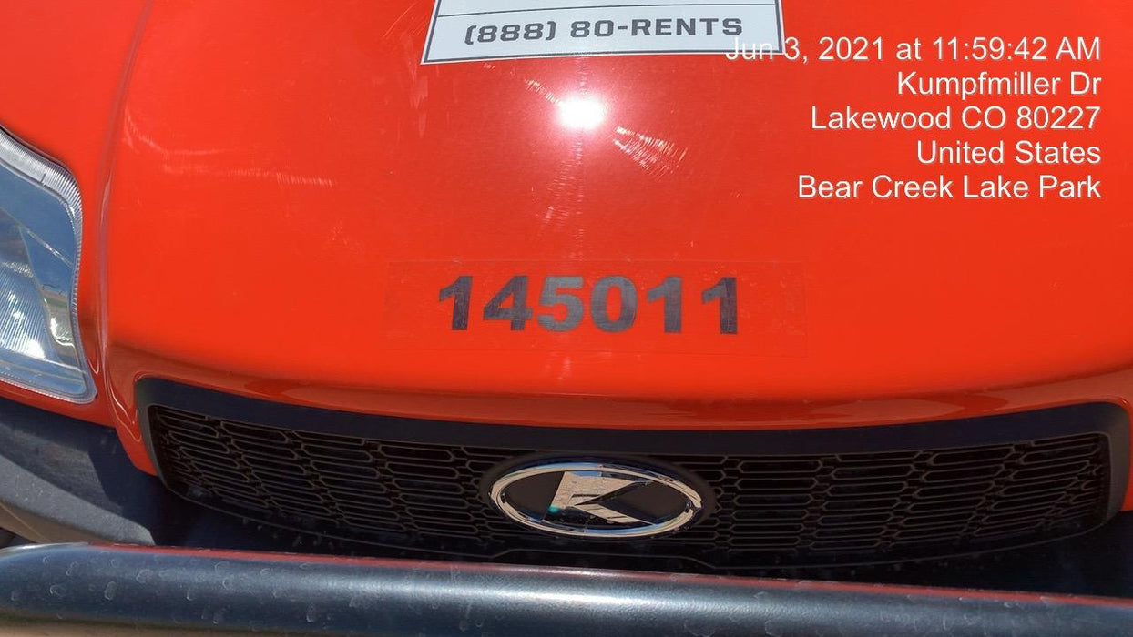 2021 Kubota RTV-X1140W-H Plastic Canopy, Windshield Acrylic Clear, LED Strobe Light, Wire Harness Kit, Back up Alarm