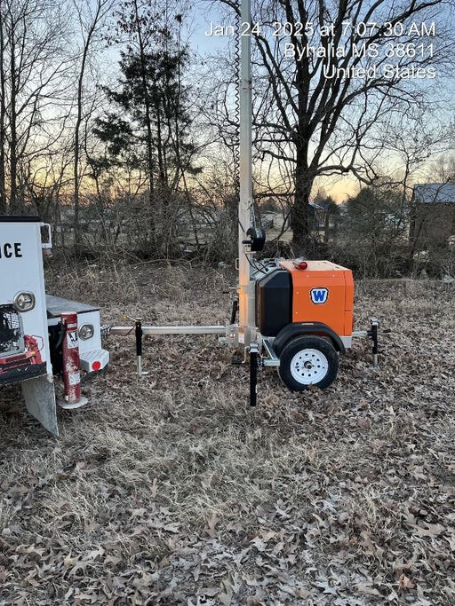 2025 Wanco WLTT-4MM4K Diesel, Mitsubishi L2E, 9.0HP @1800 rpm, Deep Sea Controller, Shore Power Plug, Auto Start, (4) 350W LED Floodlights, 4kW Generator, 60 Gal Fuel Tank, 2" Ball, T3