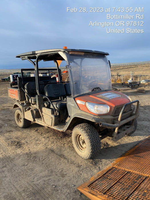 2021 Kubota RTV-X1140W-H Plastic Canopy, Windshield Acrylic Clear, LED Strobe Light, Wire Harness Kit, Back up Alarm