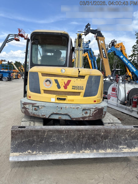 Wacker Neuson ET90 Enclosed Cab, Hybrid Tracks, Long Dipperstick, Bucket