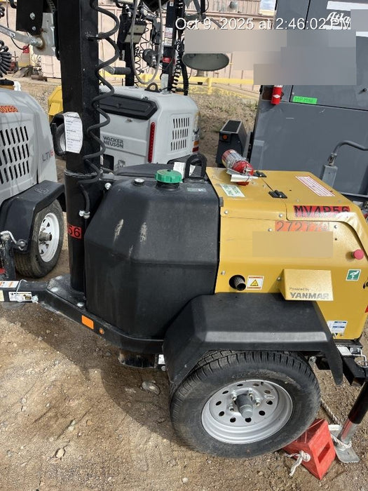 2022 Allmand NLV3GR (4) LED Light Fixture 350W, 23' Vertical Mast, 3kW Prime, Towable, ES Decals, T3