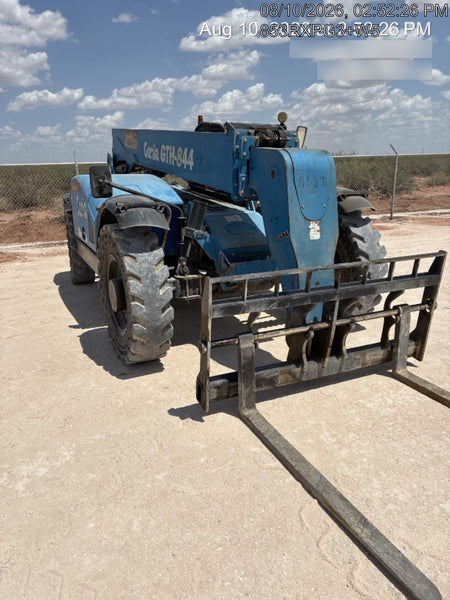 2018 Genie GTH-844 Genie GTH-844D w/Open ROPS, Solid Tires, Work Light/Beacon, 60" Carriage and Forks