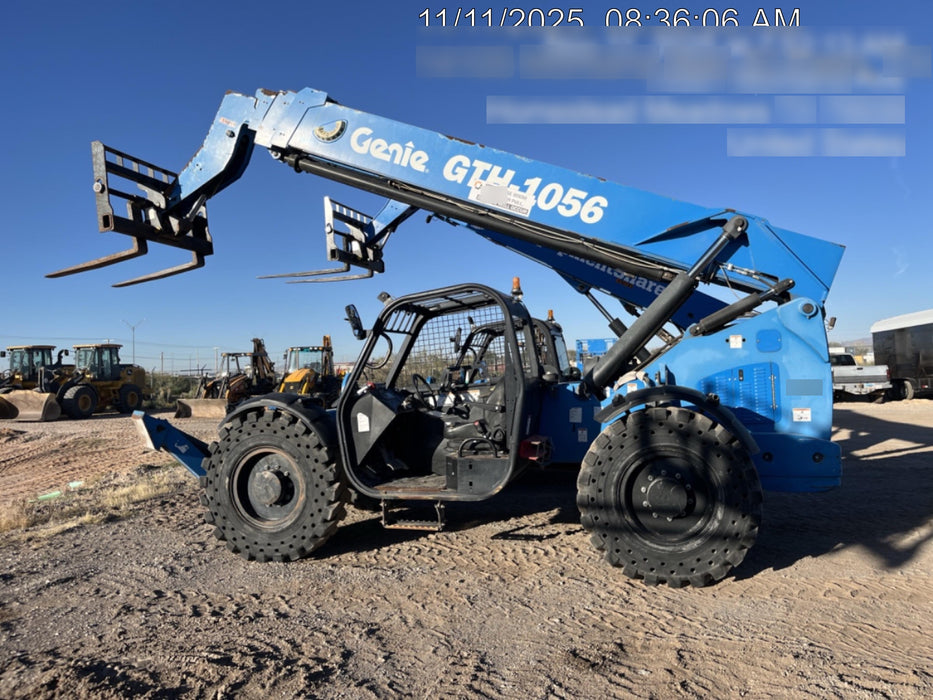 2018 Genie GTH-1056 Genie GTH-1056 w/ROPS, Work Lights, Solid Tires, RH Cab Mesh, Beacon, 60" Carriage and Forks