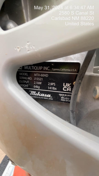 2023 MULTIQUIP MTX60HD
